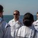 Gridley conducts a dress whites inspection