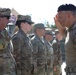 Soldiers receive the Norwegian foot march badge and certificate