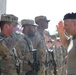 Soldiers receive the Norwegian foot march badge and certificate