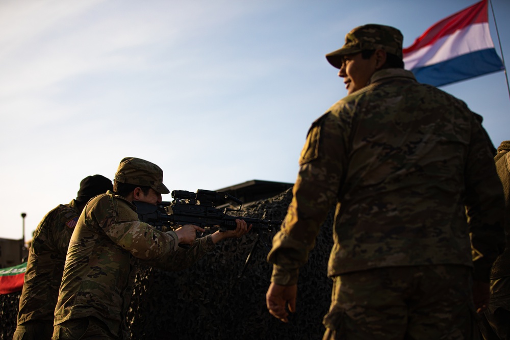 U.S. Soldiers and EFP Members Start Off the Rising Griffin Exercise