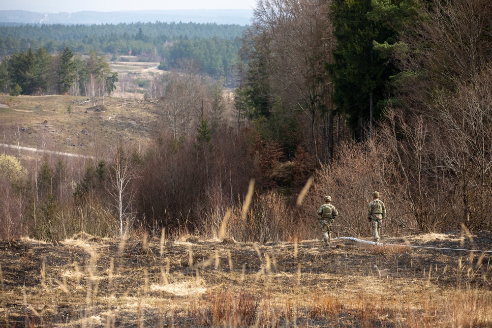 Soldiers retrieve equipment following dry run