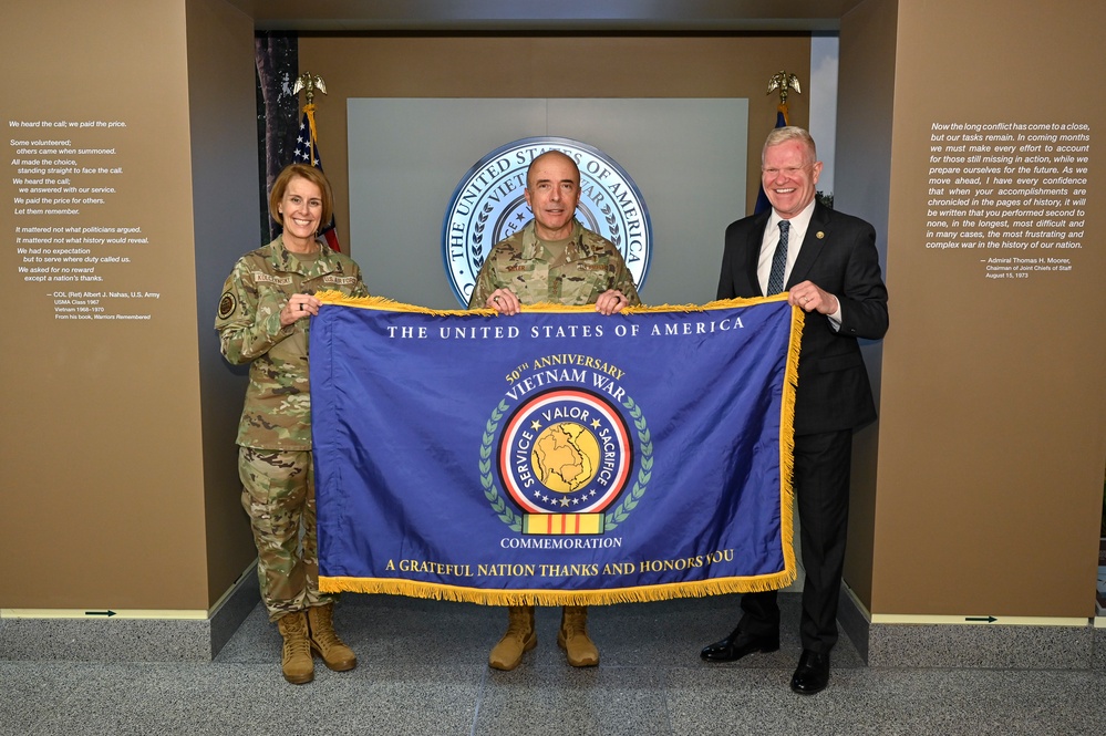 Lt. Gen. Robert Miller Vietnam flag presentation