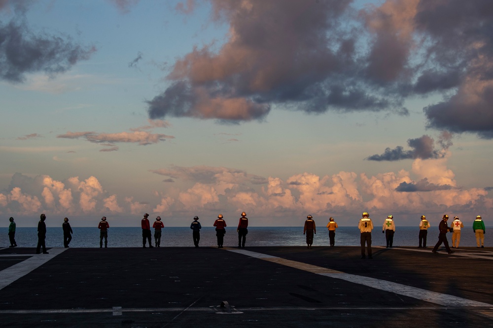 Abraham Lincoln conducts flight operations