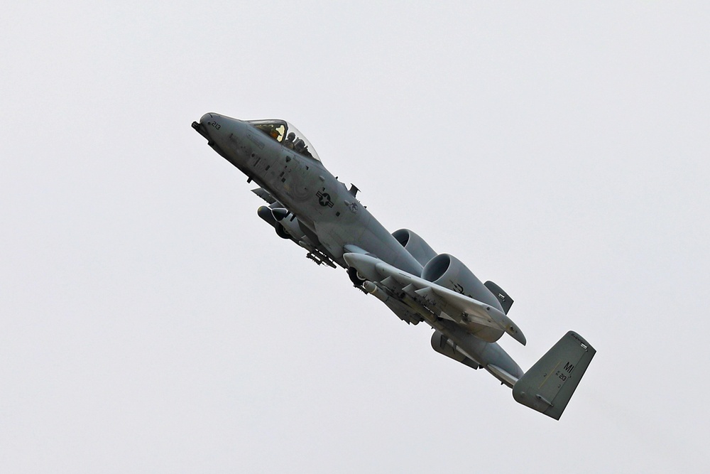 A-10s Launch for Refuel Training during April Drill