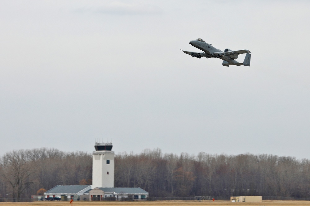 A-10s Launch for Refuel Training during April Drill