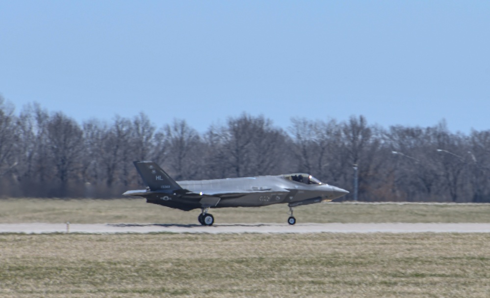 F-35A Lightning II arrives at Whitman Air Force Base for Exercise Agile Tiger