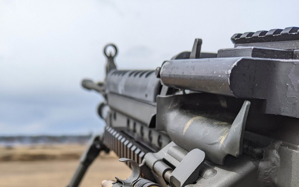 M249 Light Machine Gun At A Weapons Qualification Range