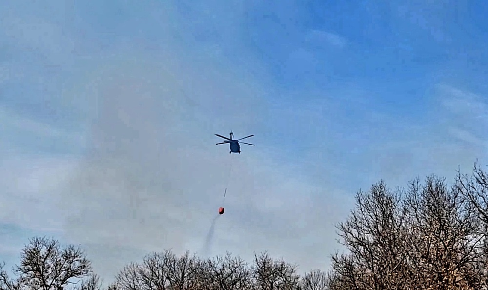 Federal, state agencies partner for fire-suppression training with UH-60 Black Hawks at Fort McCoy