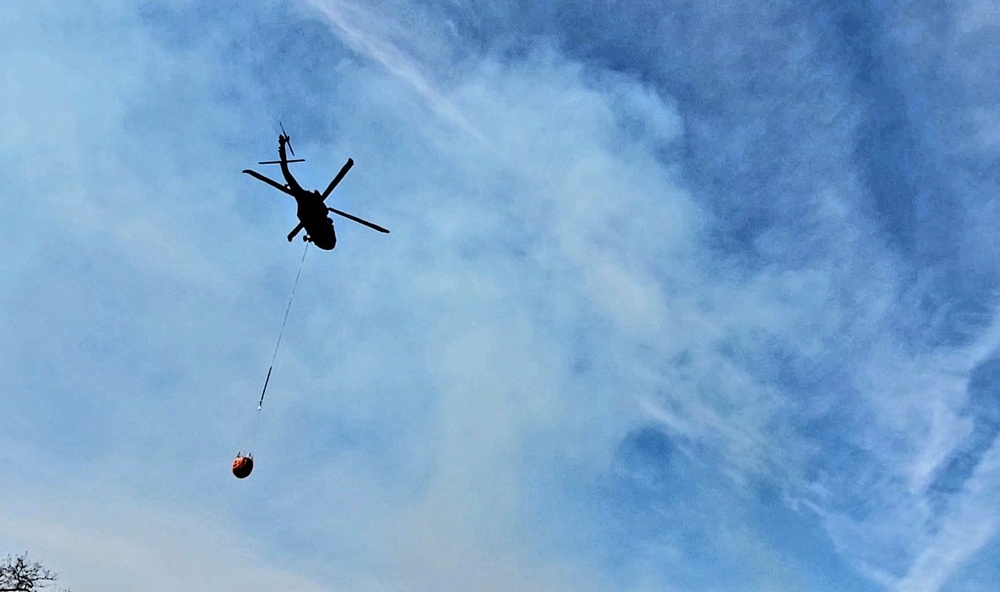 Federal, state agencies partner for fire-suppression training with UH-60 Black Hawks at Fort McCoy