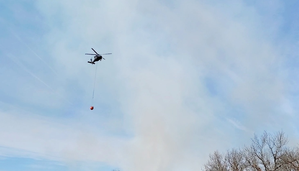 Federal, state agencies partner for fire-suppression training with UH-60 Black Hawks at Fort McCoy