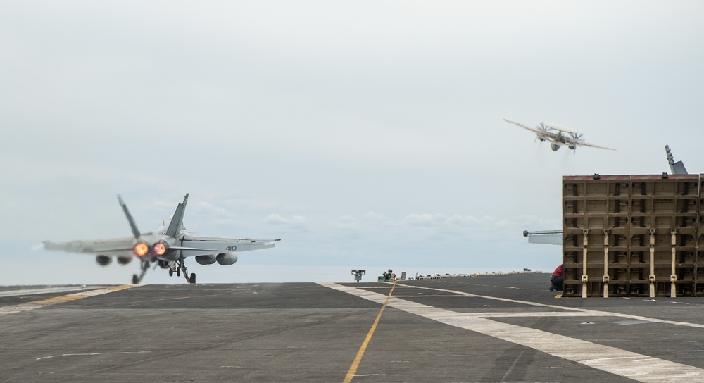 The Harry S. Truman Carrier Strike Group is on a scheduled deployment in the U.S. Sixth Fleet area of operations in support of naval operations to maintain maritime stability and security.