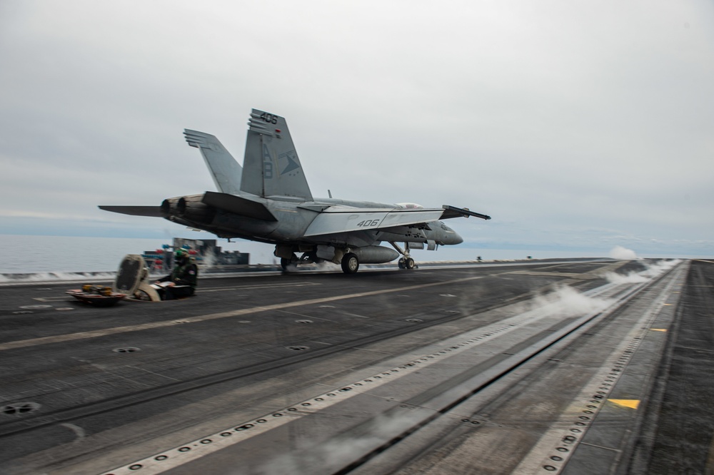 The Harry S. Truman Carrier Strike Group is on a scheduled deployment in the U.S. Sixth Fleet area of operations in support of naval operations to maintain maritime stability and security.