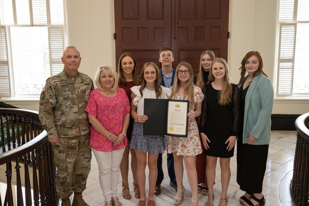 Kay Ivey, Alabama Governor signed a proclamation declaring April the Month of the Military Child