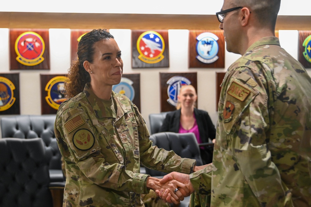 19th AF command chief shares her story at AAFB