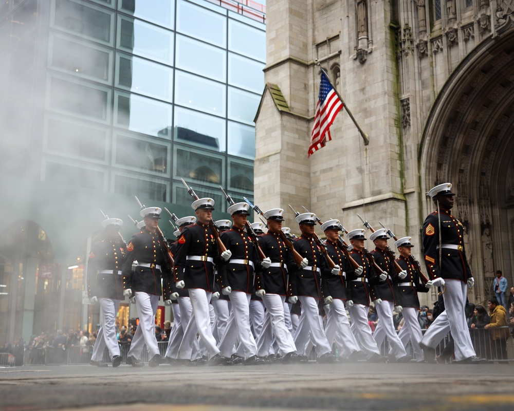 U.S. Marines at NYC St. Patrick's Day Parade