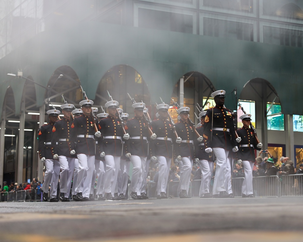 U.S. Marines at NYC St. Patrick's Day Parade