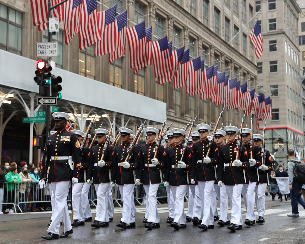 U.S. Marines at NYC St. Patrick's Day Parade