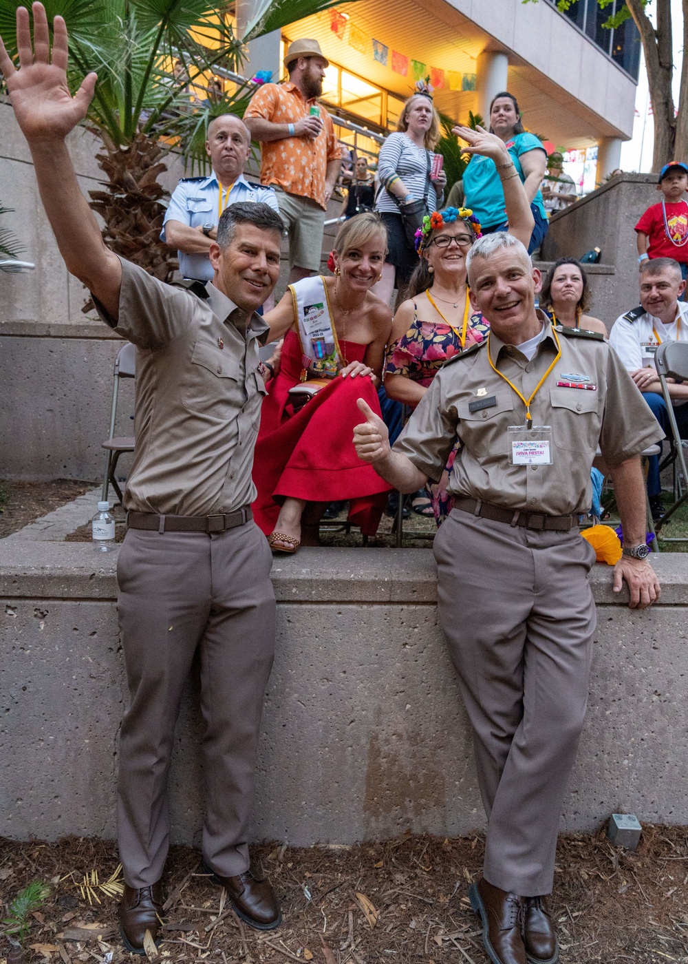U.S. Army North Leadership enjoys Texas Cavaliers Parade during Fiesta