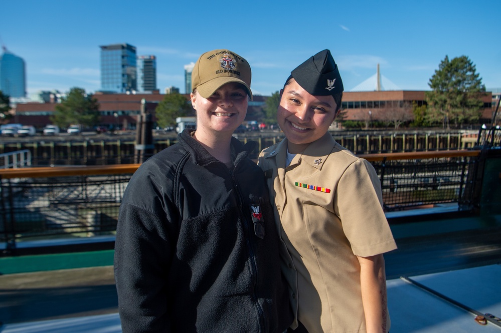 USS Constitution Sailor is meritoriously advanced