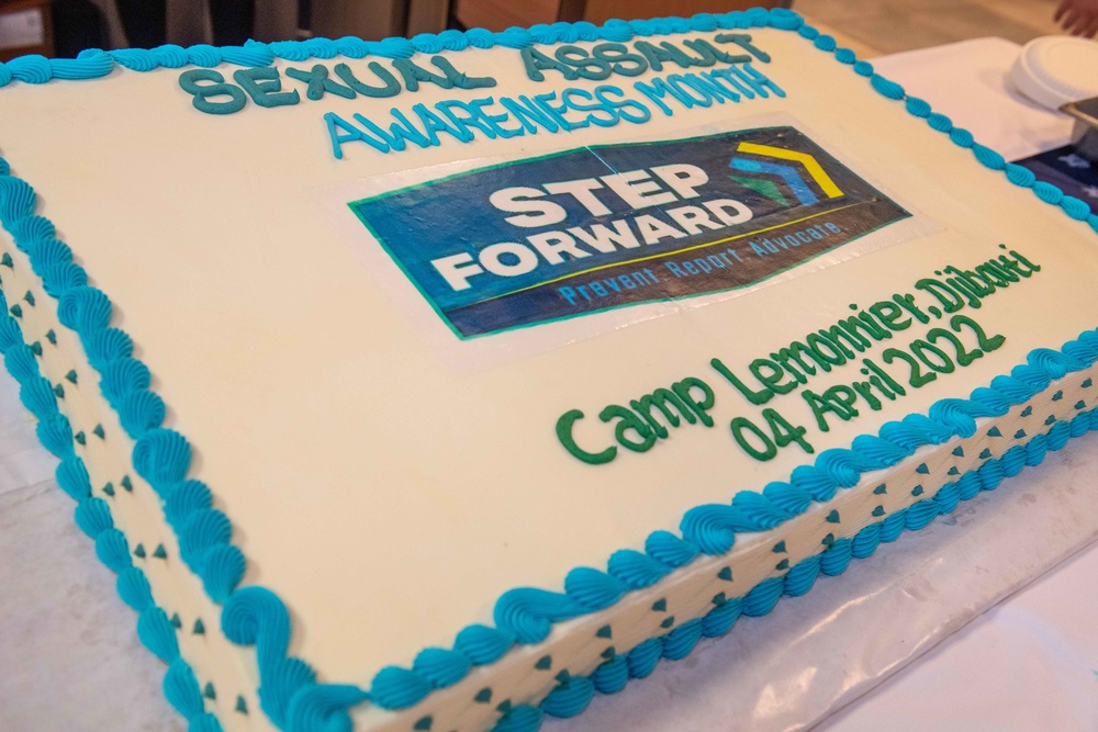 Sexual Assault Awareness and Prevention Month Cake Cutting, Camp Lemonnier