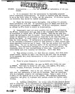 XXIV Corps language section issues interrogation guidance