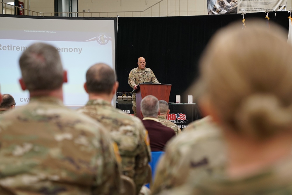 Ceremony celebrates retiring Ohio ARNG state command chief warrant officer