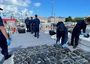 Coast Guard offloads a $20 million in cocaine, following at-sea drug bust near Puerto Rico