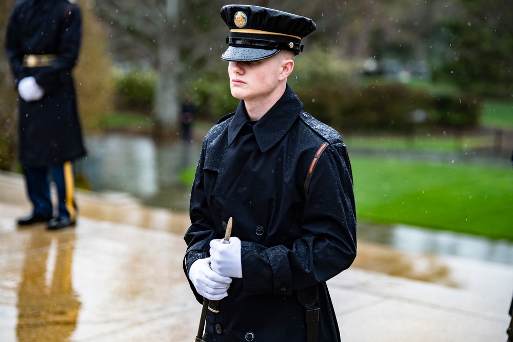 Chief of Staff of the Japan Ground Self-Defense Force Gen. Yoshida Yoshihide Participates in an Army Full Honors Wreath-Laying Ceremony at the Tomb of the Unknown Soldier