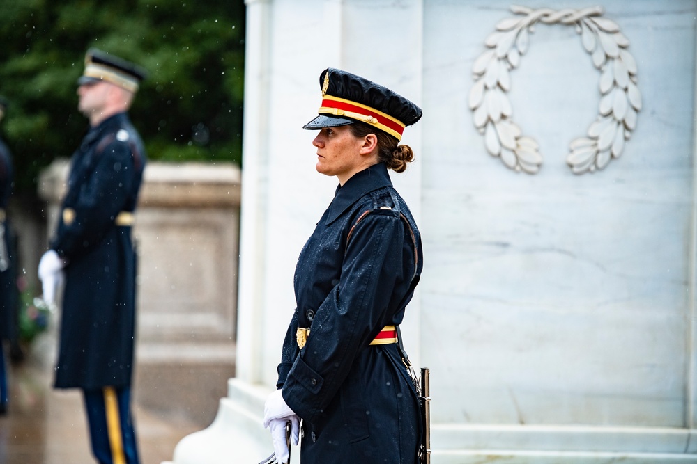 Chief of Staff of the Japan Ground Self-Defense Force Gen. Yoshida Yoshihide Participates in an Army Full Honors Wreath-Laying Ceremony at the Tomb of the Unknown Soldier