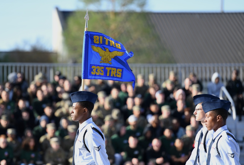 81st TRG Airmen execute drill down routines
