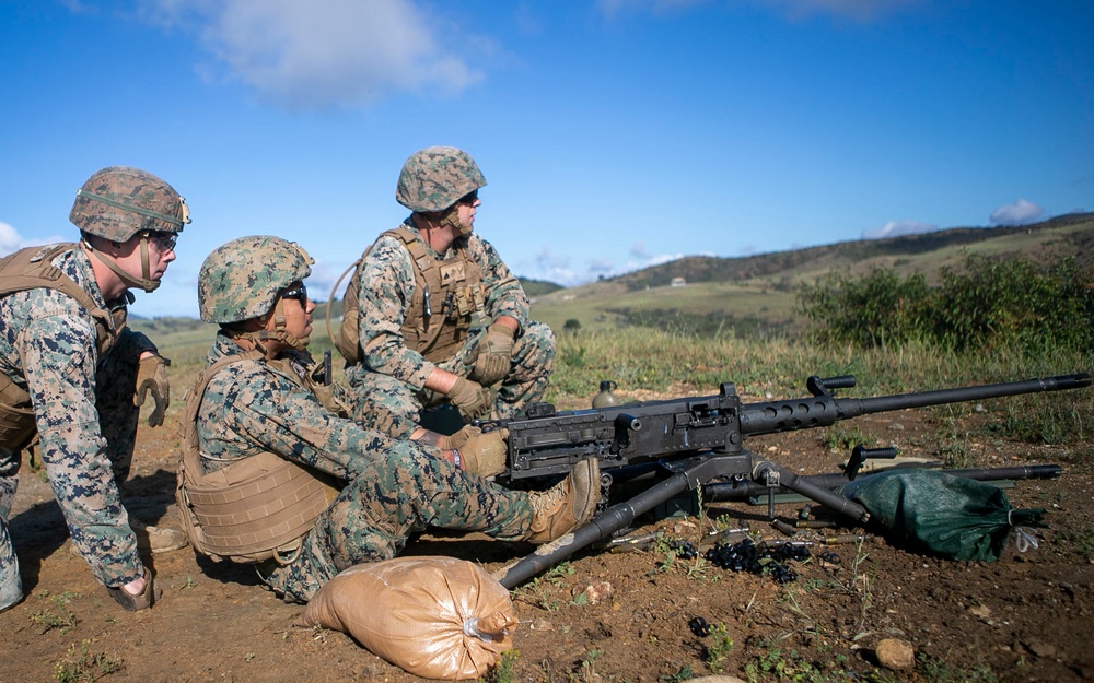 Marines of 1st Maintenance Battalion Participate in a Live-Fire Machine Gun Range