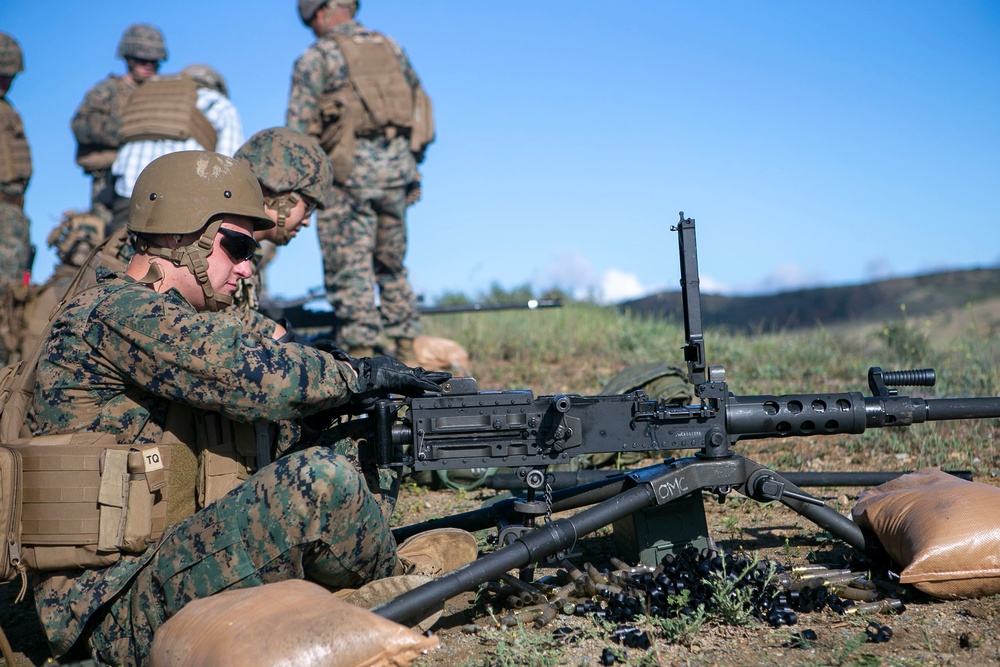 Marines of 1st Maintenance Battalion Participate in a Live-Fire Machine Gun Range