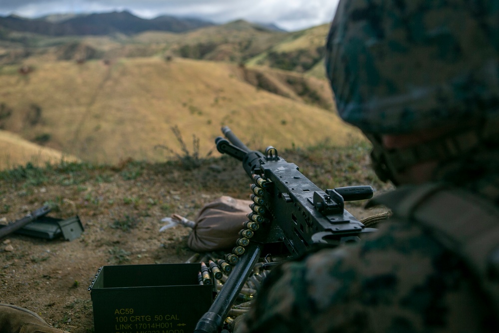 Marines of 1st Maintenance Battalion Participate in a Live-Fire Machine Gun Range