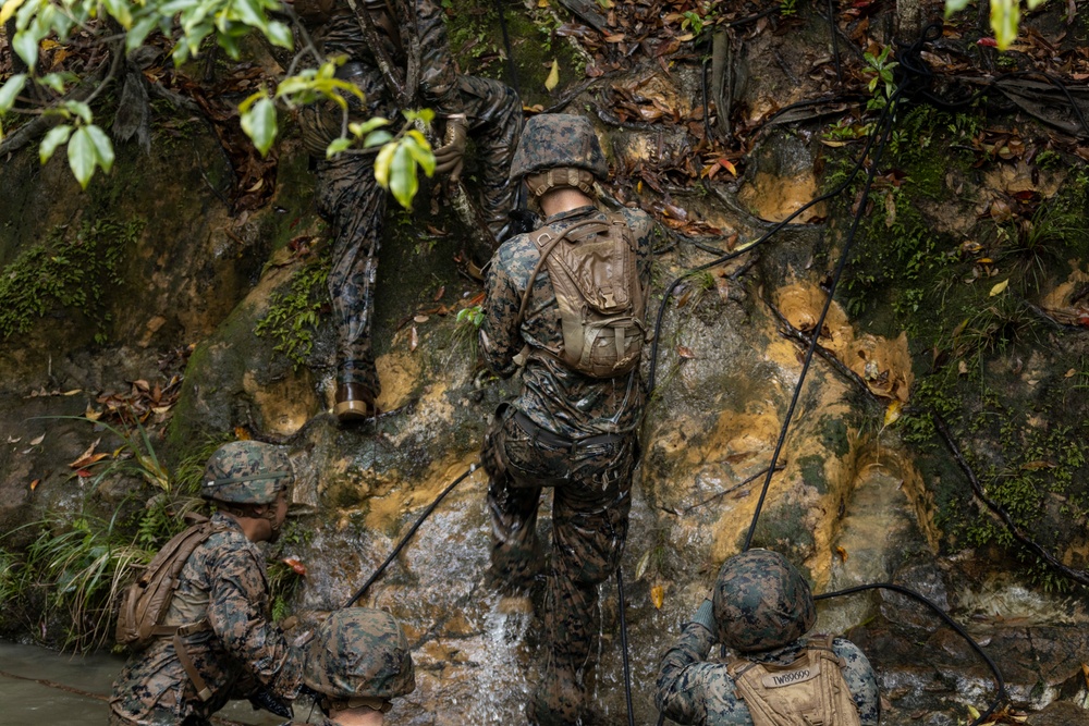 III MIG at Jungle Warfare Training Center: endurance course
