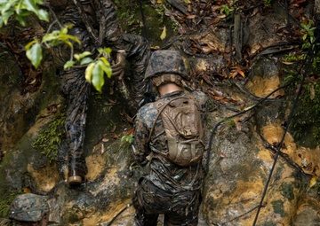 III MIG at Jungle Warfare Training Center: endurance course