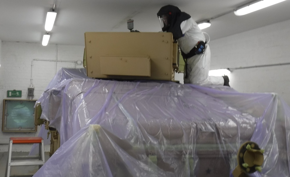 LRC Benelux tasked with turning tan-colored tactical vehicles, trailers to green