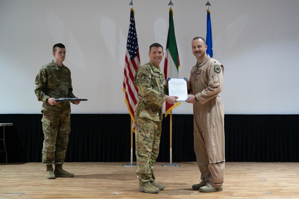 386th Air Expeditionary Wing holds change of command with 61st Expeditionary Airlift Squadron redesignation