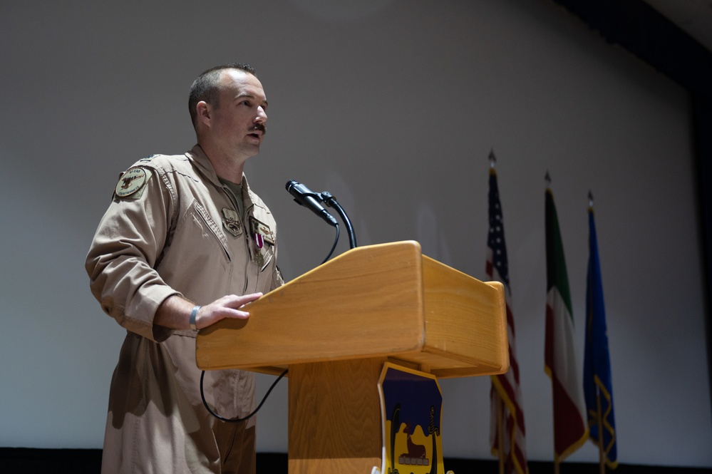 386th Air Expeditionary Wing holds change of command with 61st Expeditionary Airlift Squadron redesignation