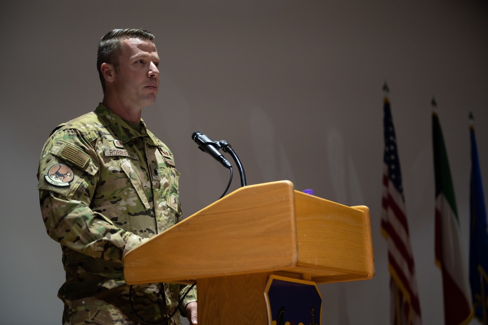 386th Air Expeditionary Wing holds change of command with 61st Expeditionary Airlift Squadron redesignation