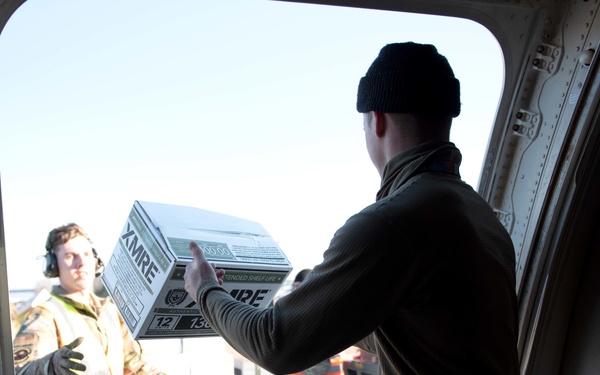435th Contingency Response Group downloads aid and supplies in Poland to support Ukraine