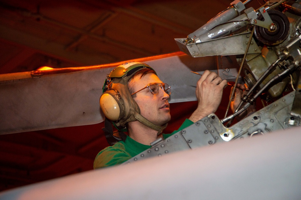 The Harry S. Truman Carrier Strike Group is on a scheduled deployment in the U.S. Sixth Fleet area of operations in support of naval operations to maintain maritime stability and security.
