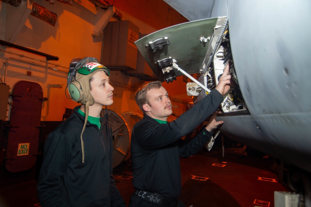The Harry S. Truman Carrier Strike Group is on a scheduled deployment in the U.S. Sixth Fleet area of operations in support of naval operations to maintain maritime stability and security.
