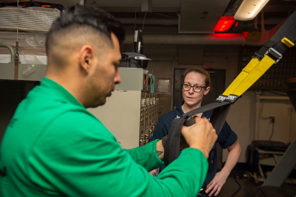 The Harry S. Truman Carrier Strike Group is on a scheduled deployment in the U.S. Sixth Fleet area of operations in support of naval operations to maintain maritime stability and security.