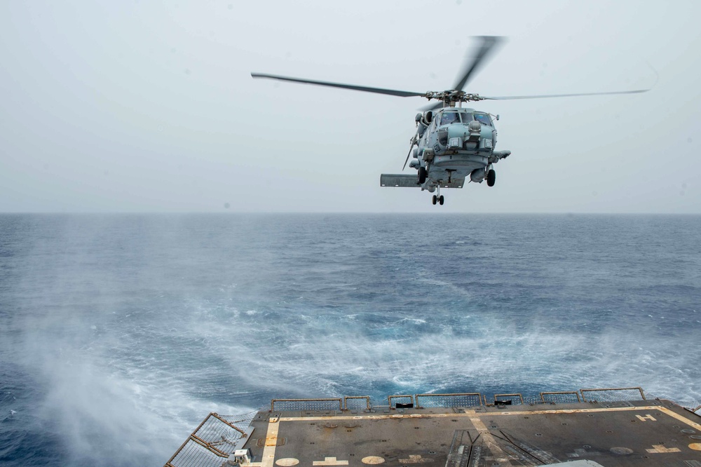 USS Jason Dunham (DDG 109) Conducts Flight Quarters