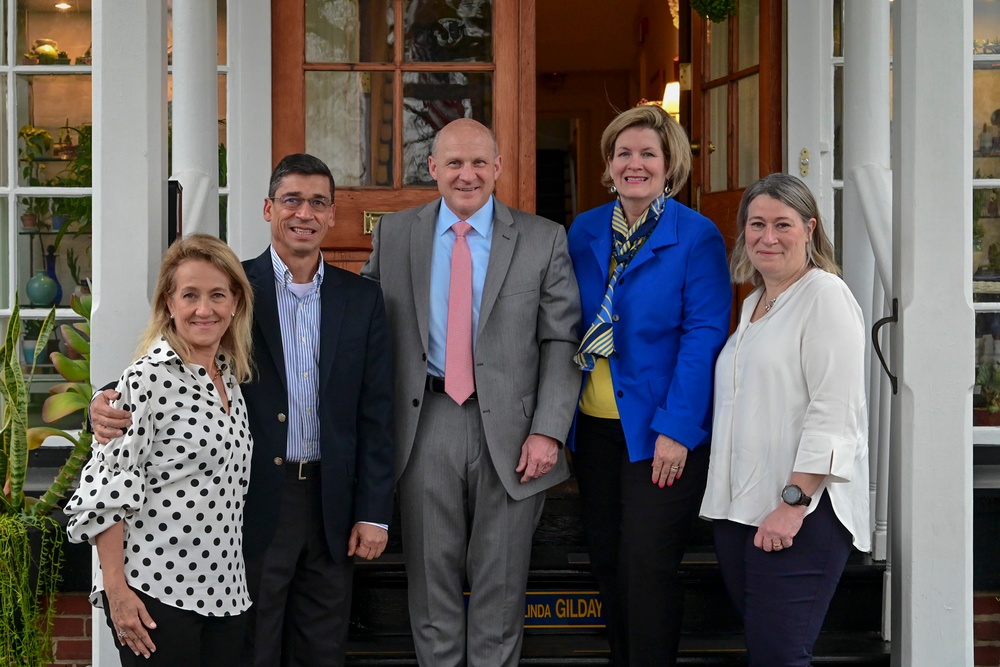 CNO Gilday and Wife Linda Gilday Host Dinner at Tingey House