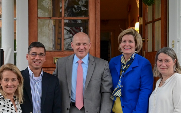 CNO Gilday and Wife Linda Gilday Host Dinner at Tingey House