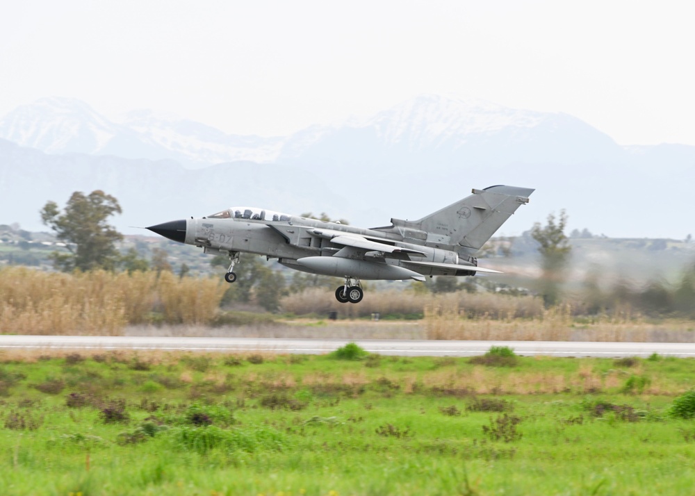 48th Fighter Wing F-15E Strike Eagles fly with Hellenic air force during INIOCHOS 22