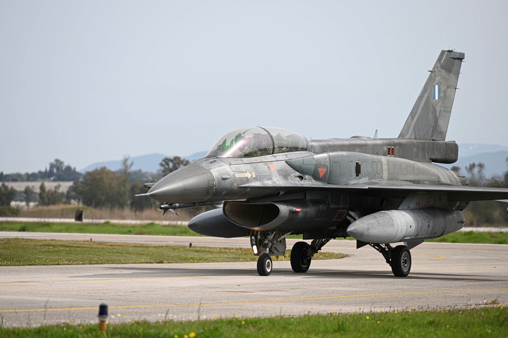 48th Fighter Wing F-15E Strike Eagles fly with Hellenic air force during INIOCHOS 22