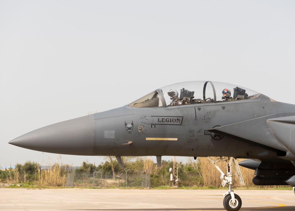 48th Fighter Wing F-15E Strike Eagles fly with Hellenic air force during INIOCHOS 22