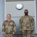 Col. Brian Gunderson, Nevada Air National Guard Director of Staff-Air awards the Maj. Gen. Drennan A. Clark Order of Nevada to Senior Master Sgt. Jordan Clark